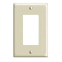 Leviton 80601-T Placa de Parede Decora/GFCI, Tamanho Médio, Thermoset, Montagem de Dispositivo, Amêndoa Clara