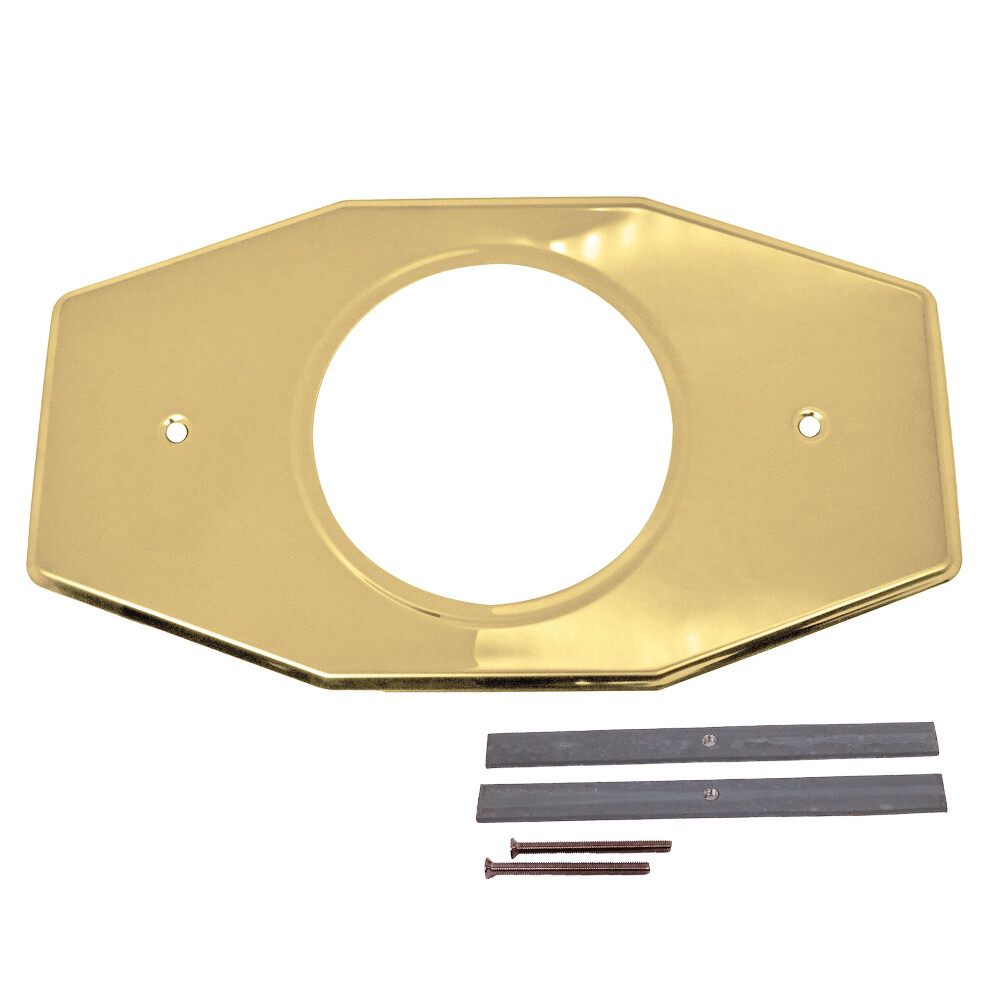 Westbrass One-Hole Remodel Plate For Moen And Delta Polished Brass D502-03 747028502030