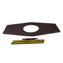 Plaque de r   novation Westbrass     un trou pour Mixet en bronze huil    D503-12