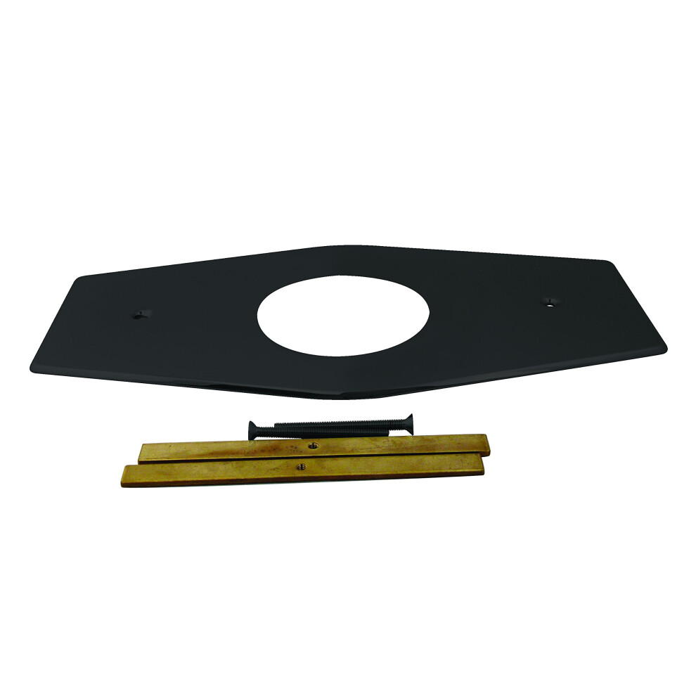 Westbrass One-Hole Remodel Plate For Mixet Matte Black D503-62 13 In. 673604318057