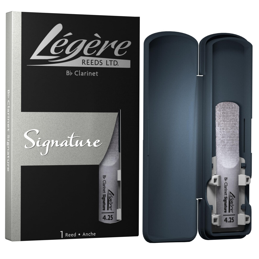 L?gre Reeds - Bb Clarinet Reed  Signature  Strength 4.25 (BBSS4.25) - Premium Synthetic Woodwind Reed