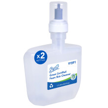 Scott Green gecertificeerde schuimhandzeep (91591) 1,2 l heldere, ongeparfumeerde handzeep navullingen voor KC Professional ICON en Scott Pro automat