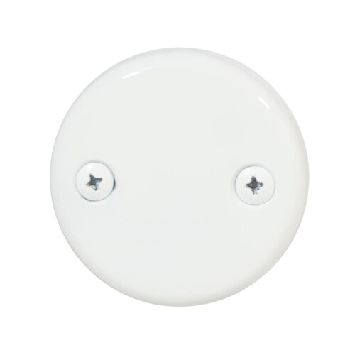 Westbrass D329-50 Δύο Οπών Βαλβίδα Υπερχείλισης με Βίδες, Λευκή Επαγωγή