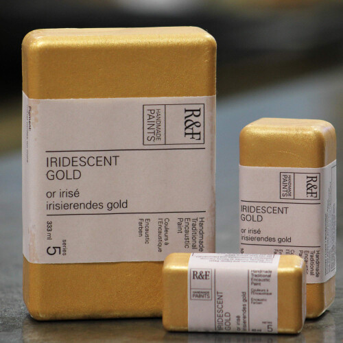 R & F -kunstner encaustic maling iriserende guld 40 ml 2