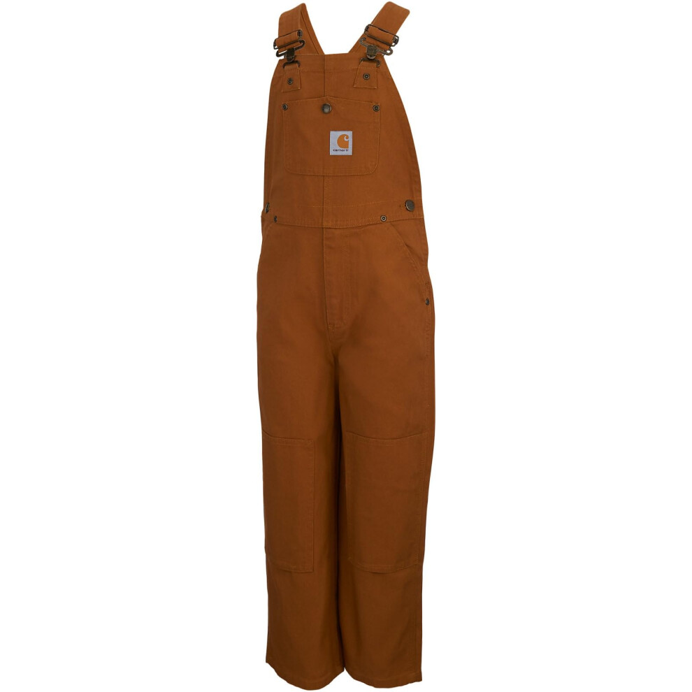 Carhartt boys Bib (Lined and Unlined) Overalls  Carhartt Brown Canvas  7 US