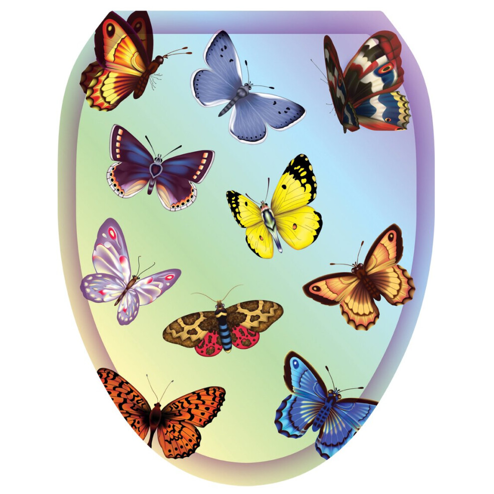 Toilet Tattoos  Toilet Seat Cover Decal  Butterfly Dreams  Size Elongated