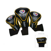 Team Golf NFL Pittsburgh Steelers Konturové kryty golfových holí (3 kusy) Čísla 1, 3 a X, pro oversized drivery, utility, rescue a fairway hole