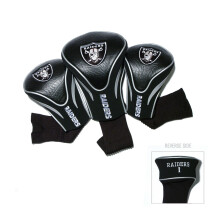 Team Golf NFL Las Vegas Raiders Contour Golf Club Headcovers (3 Count) Numbered 1 3 & X Fits Oversized Drivers Utility Rescue & Fairway Club