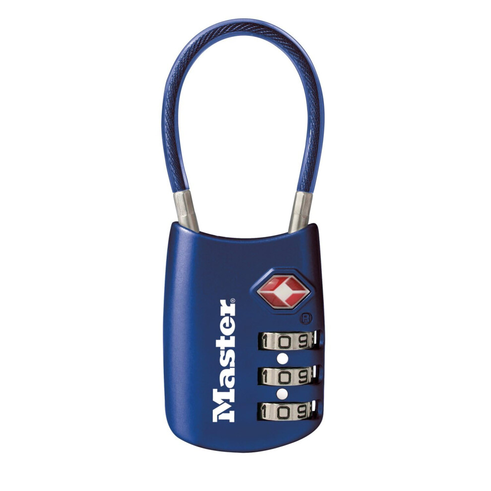 Master Lock Blue Set Your Own Combination TSA Approved Luggage Lock  Travel Zipper Padlock is Perfect for Suitcases  Bags  or Backpacks  4688D