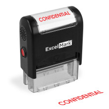 Confidential Self Inking Rubber Stamp - Red Ink