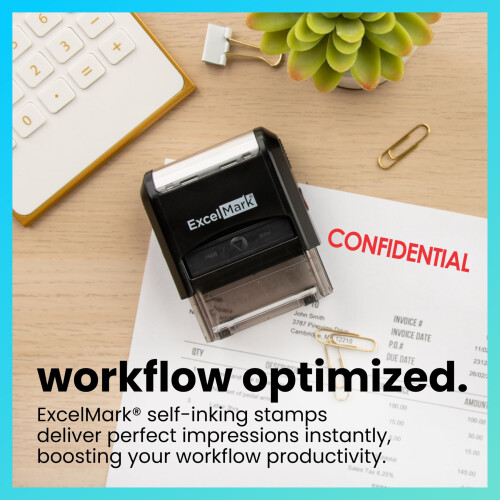 Confidential Self Inking Rubber Stamp - Red Ink 2
