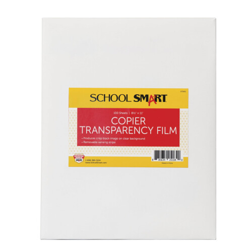 Pacote de transpar   ncia de copiadora inteligente da escola 8-1/2 x 11 polegadas de 100 polegadas de 100