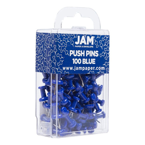 Jampapir farverige push -stifter - Blue Pushpins - 100/Pack 1