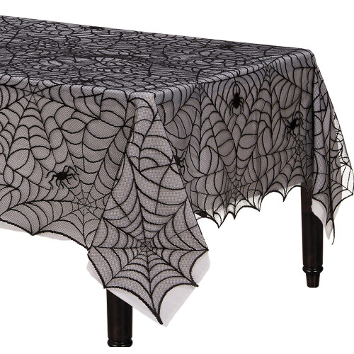 Amscan 570199 Toalha de Mesa de Renda Midnight Lace, 1 peça