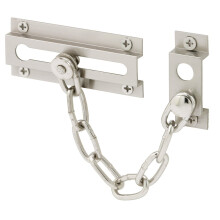Protetor de porta de corrente Prime-Line U 10304 - Fechadura de corrente de porta para segurana de portas e residncias 3-5/16 pol. Construo