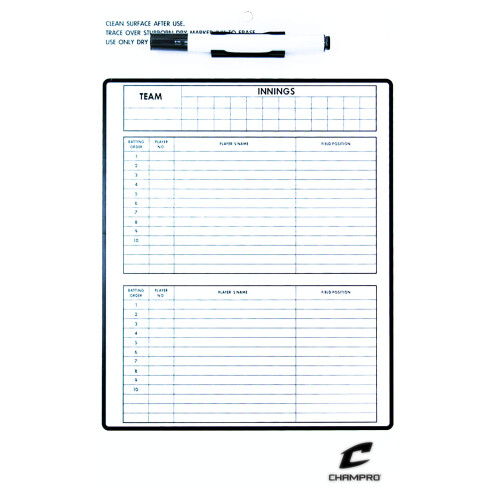 Champro Baseball/Softball Coaches Board (White) 2