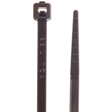 Hellermann Tyton T18L0M4 Standard-Kabelbinder, 20,3 cm lang, 18 lb Zugfestigkeit, PA66, Schwarz, 1000 Stck