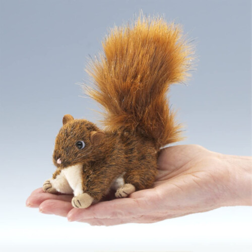 Folkmanis Mini Red Squirrel Finger Puppet Multi-colored  1 EA 2