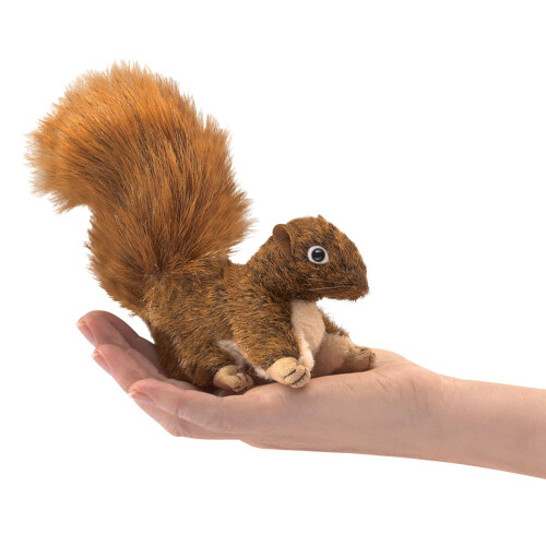 Folkmanis Mini Red Squirrel Finger Puppet Multi-colored  1 EA