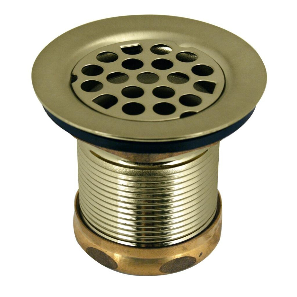 Westbrass Grid Basket Style Bar Sink Strainer Polished Brass D2181-01 747028058018