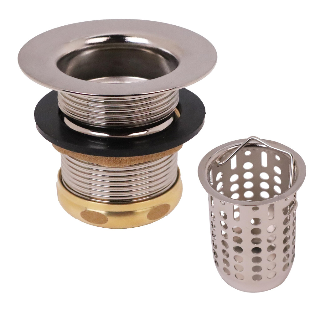 Westbrass D218-20 Junior Bar And Laundry Sink Drain Assembly With Removable Strainer Basket 1-Pack Stainless Steel 747028218214