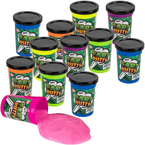 Rhode Island Novelty 3 Zoll Furz Knete Sortiment, 1 Dutzend