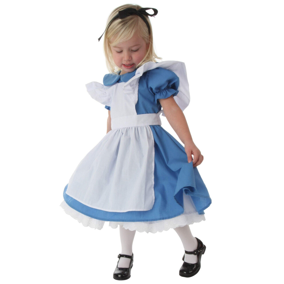 Costume Da Alice Nel Paese Delle Meraviglie Deluxe Per Bambine, Vestito Da Alice Nel Paese Delle Meraviglie Per Bambine, Blu