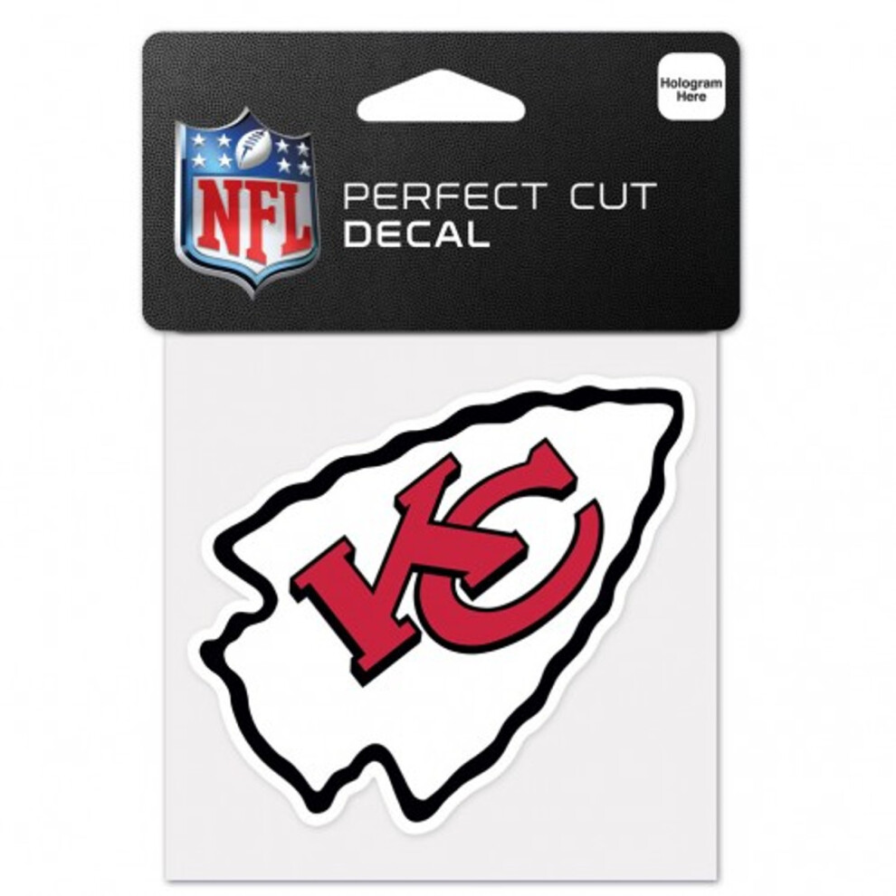 Kansas City Chiefs Decal 4X4 Perfect Cut Color 032085630520