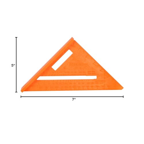 Johnson Level & Tool Ras-70B-Oran Structo-Cast Rafter Square 7 """" Orange 1 Square 2