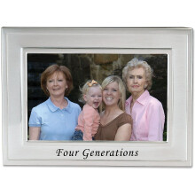 Lawrence Frames Sentiments Collection  Brushed Metal 4 by 6 Four Generations Picture Frame Silver