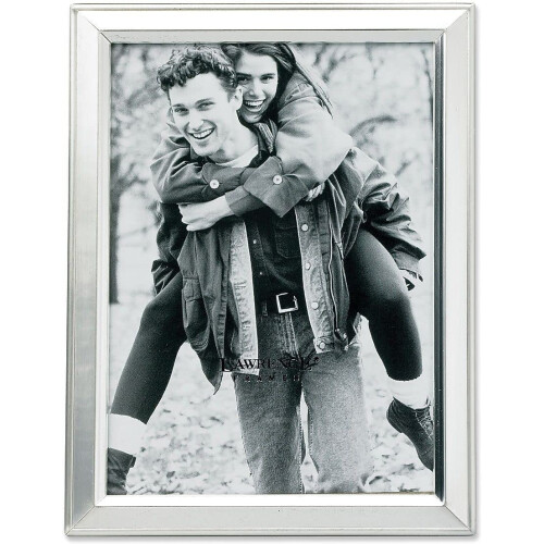 Lawrence Frames Brushed Silver Plated 3 by 5 Metal Picture Frame  Silver