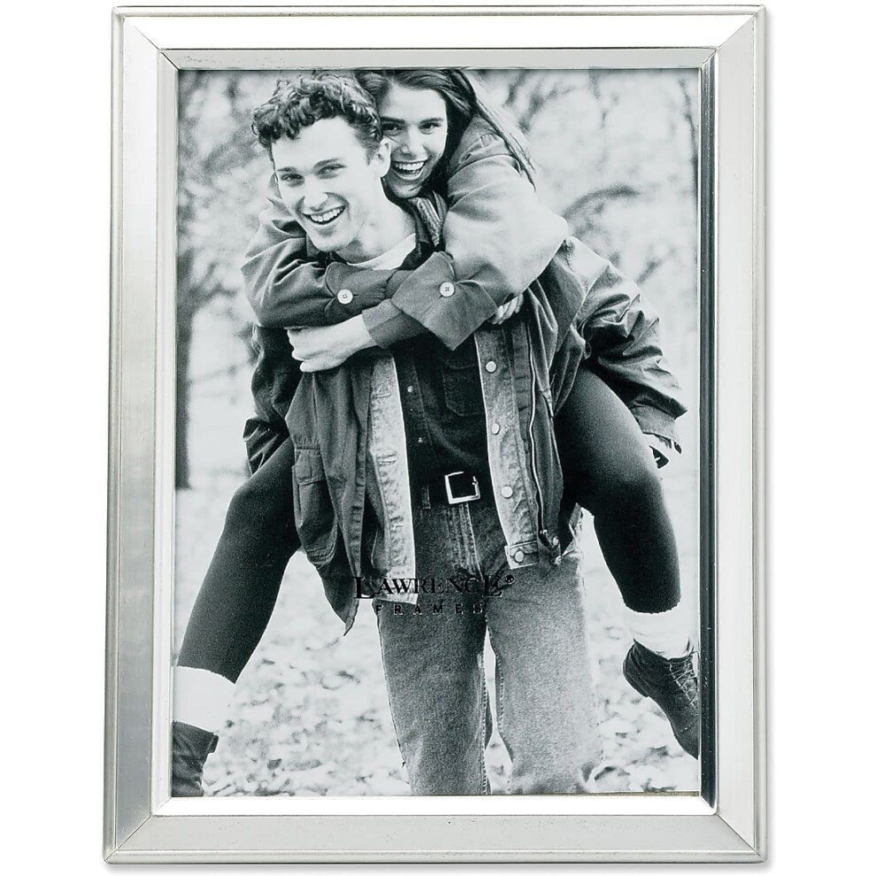 Cadre photo en m   tal plaqu    argent bross    Lawrence Frames 3 x 5