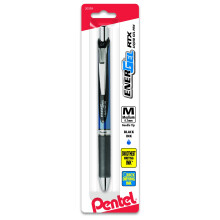 Pentel EnerGel Deluxe RTX intrekbare vloeibare gelpen met 0,7 mm naaldpunt, zwarte inkt, 1 verpakking (BLN77BPA)