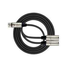 Kirlin-kaapeli Y-303-06 - 6 jalkaa - XLR-naaras ja kaksois-XLR-uros Y-kaapeli
