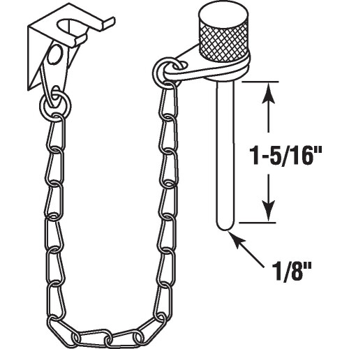 Prime-Line U 9857 1-5/16 In. Κλειδαριά Παράθυρου Με Σχοινάκι (Μοναδικό Πακέτο) 1
