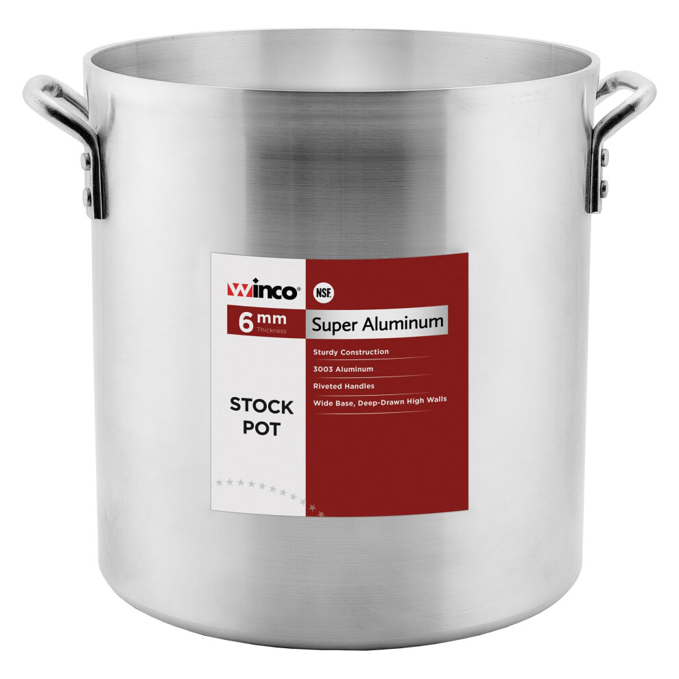 Winco USA Super Aluminum Stock Pot  Extra Heavy Weight  40 Quart  Aluminum-image-OPC-PFSXV7N-NEW