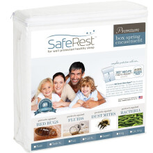 SafeRest Premium 9"""" Invlucro de mola de caixa grossa -  prova d'gua - Respirvel, silencioso e sem vinil - Cabe at 9"""" - Twin