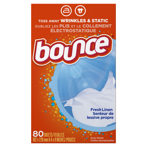Bounce Μαλακτικά Σεντόνια Στεγνωτηρίου, Φρέσκο Λινό, 80 Τεμάχια (Συσκευασία 3) 1