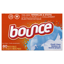 Feuilles assouplissantes pour s che-linge Bounce Fresh Linen, 80 unit s (lot de 3)