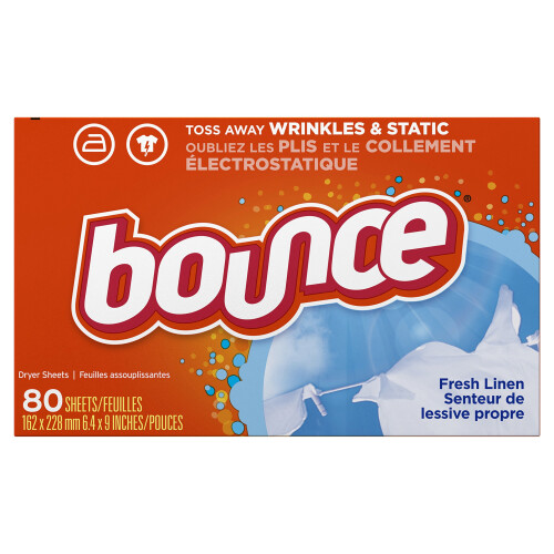 Bounce Μαλακτικά Σεντόνια Στεγνωτηρίου, Φρέσκο Λινό, 80 Τεμάχια (Συσκευασία 3)