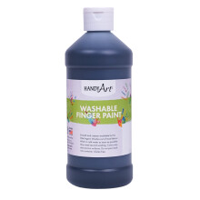Handy Art Washable Finger Paint 16 Ounce Black