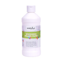 Handy Art Washable Finger Activity Paint 16 Ounce White