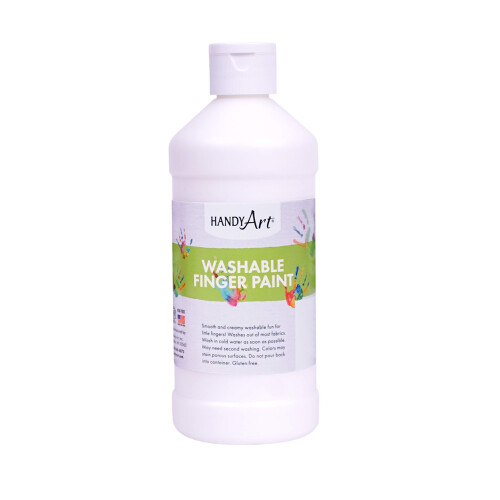 Handy Art Washable Finger Activity Paint  16 ounce  White