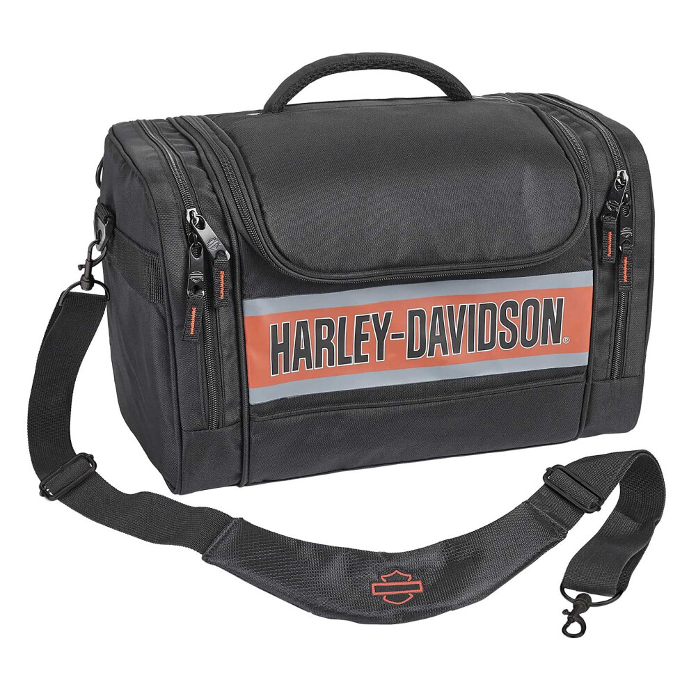 Harley-Davidson Trailblazer Hop Along Travel Duffel Bag - Black/Rust Vintage X-Large