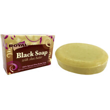 Zwarte Zeep met 100% Natuurlijke Shea Boter van Royal - Beste Behandeling Voor Striae, Rimpels en Droge Huid