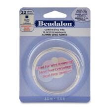 Beadalon n stil german de srma patrata argintiu placat 22 calibru/.025 in-3,5 m/11,5 ft