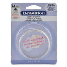Srma n stil german Beadalon jumatate rotunda de argint 22 GAUGE/.025 IN-5 m/16,4 ft