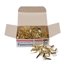 Spojovacie prvky Charles Leonard Fasteners s okr hlou hlavou, mosadzn m pokovovan m, stopkou 1/2 palca, hlavou 8 mm, balenie 100 kusov (2R-BP)