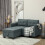 Homcom HOMCOM Modular Sectional Sofa with Storage, 2 Seater Sofa Set, Dark Grey 1