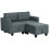 Homcom HOMCOM Modular Sectional Sofa with Storage, 2 Seater Sofa Set, Dark Grey 8